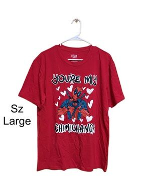 ♥️ Marvel Deadpool “You’re My Chimichanga” Graphic Tee NWT Large ♥️
